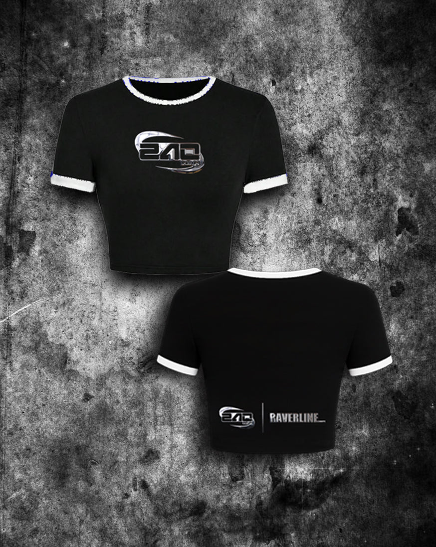 240kmh Crop Top Plateado